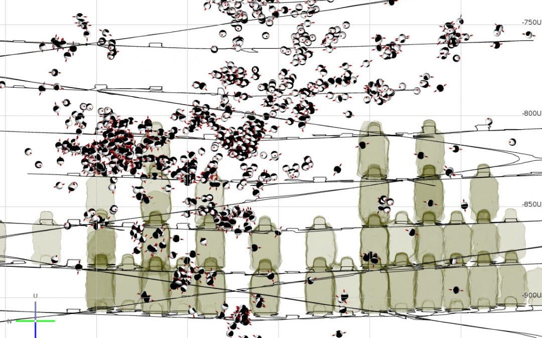 Using Microseismic Data to Identify Weak Geological Features